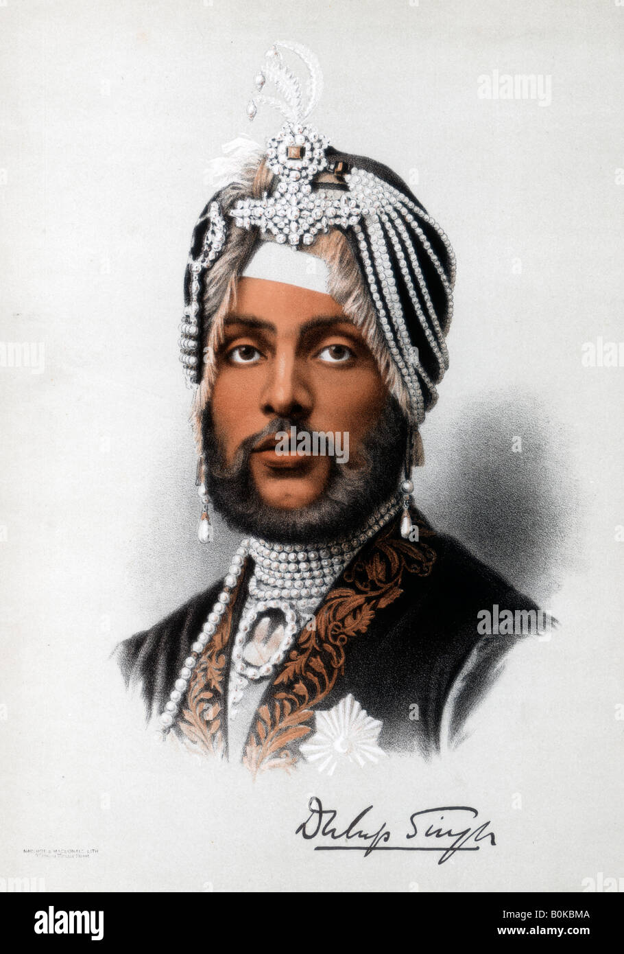 Duleep Singh, dirigeant sikh, c1890.Artist : Cassell, Petter & Galpin Banque D'Images