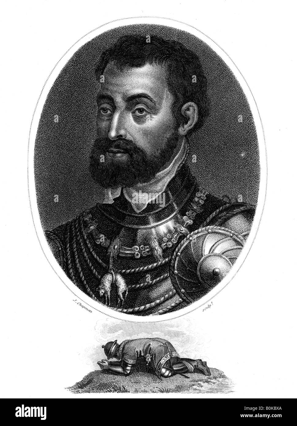 Charles V, Roi d'Espagne et empereur du Saint Empire Romain.Artiste : J Chapman Banque D'Images