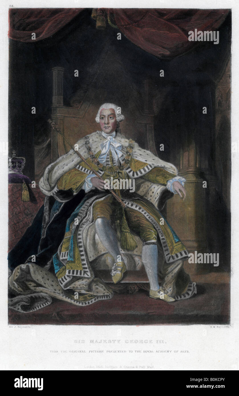 George III, Roi de Grande-Bretagne et d'Irlande, (1836). Artiste : Samuel William Reynolds Banque D'Images