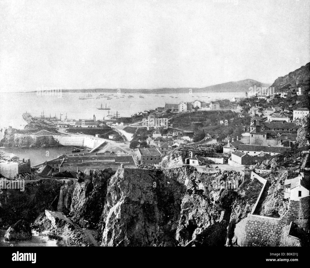 Gibraltar, 1893.Artiste : John L Stoddard Banque D'Images