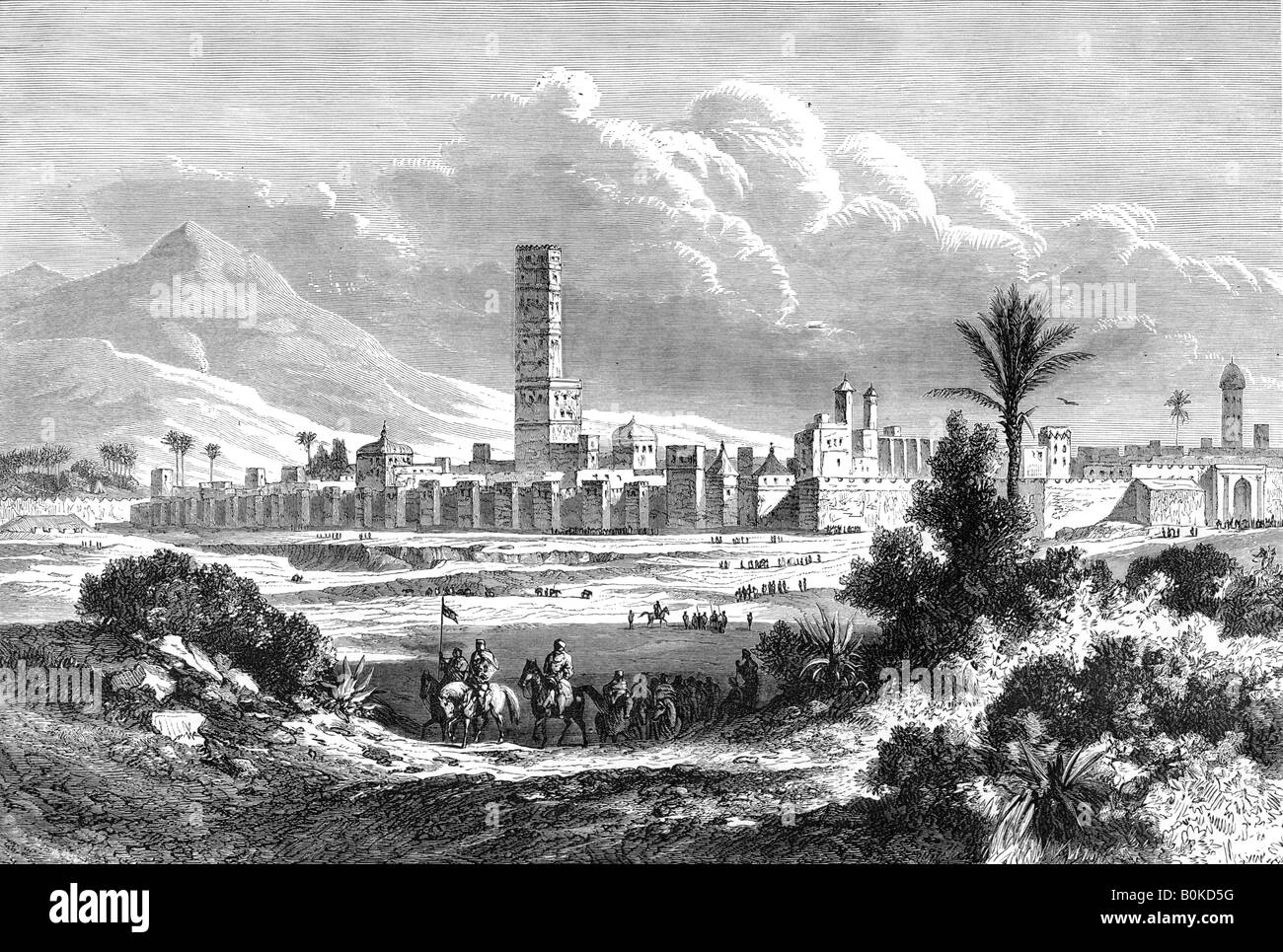 Une ville au Maroc, 19e siècle. Artiste : Inconnu Banque D'Images