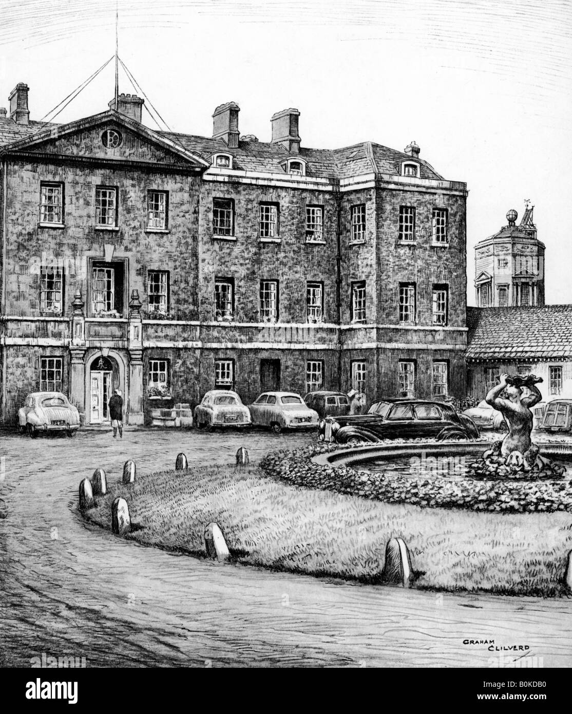 L'infirmerie de Redcliffe, Oxford, c1950-1970.Artist : Graham Clilverd Banque D'Images