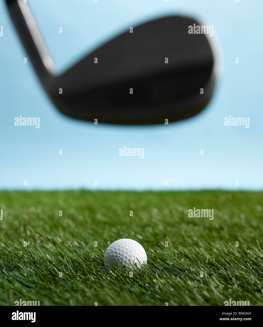 Golf Club Hitting Ball Banque D'Images