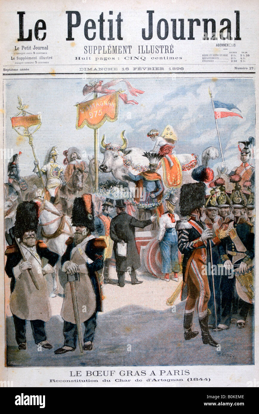 Boeuf Gras célébrations dans Paris, 1896. Artiste : F Meaulle Banque D'Images