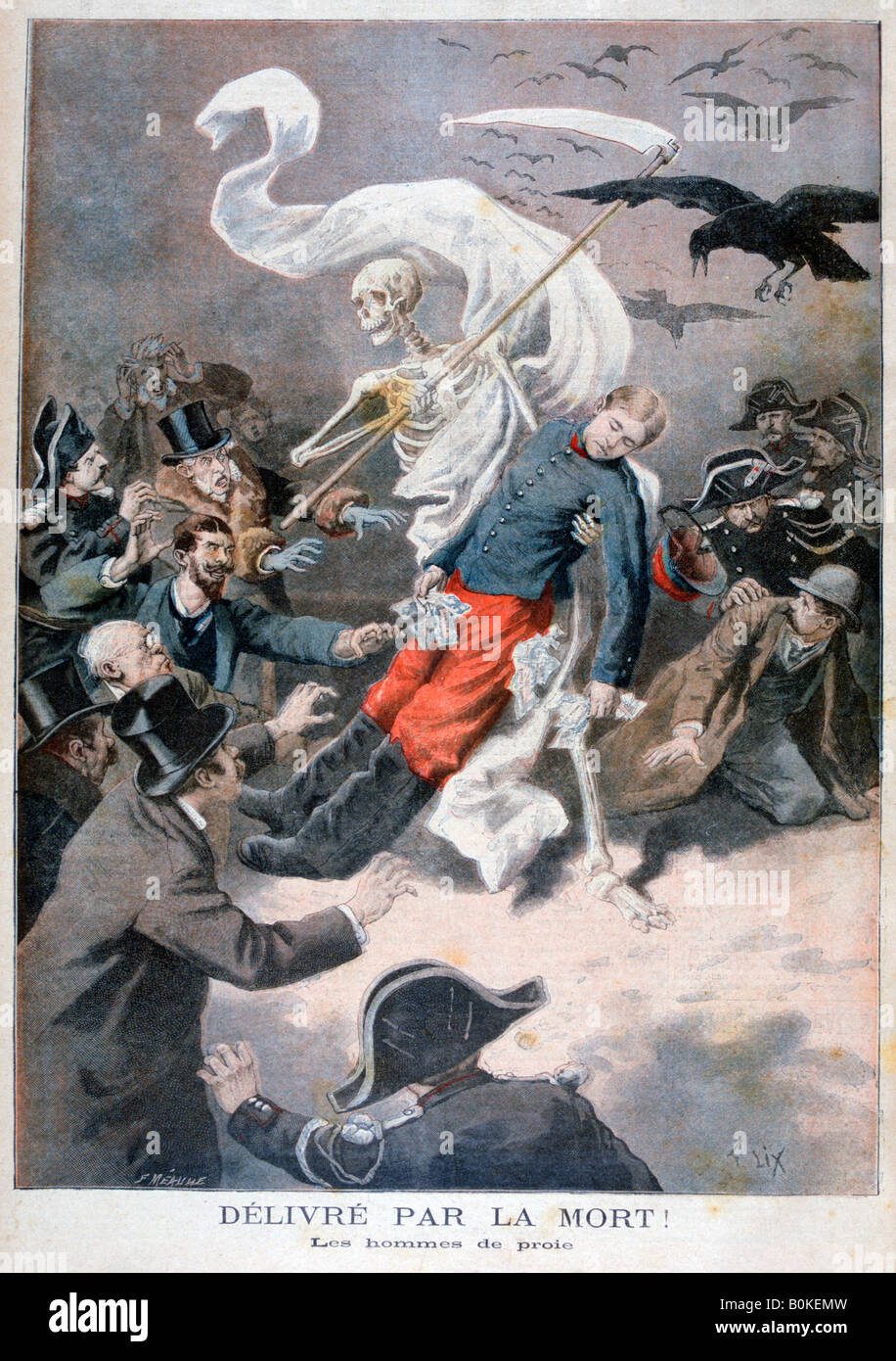 Décès 'Délivrés par !', 1896. Artiste : Frédéric Lix Banque D'Images