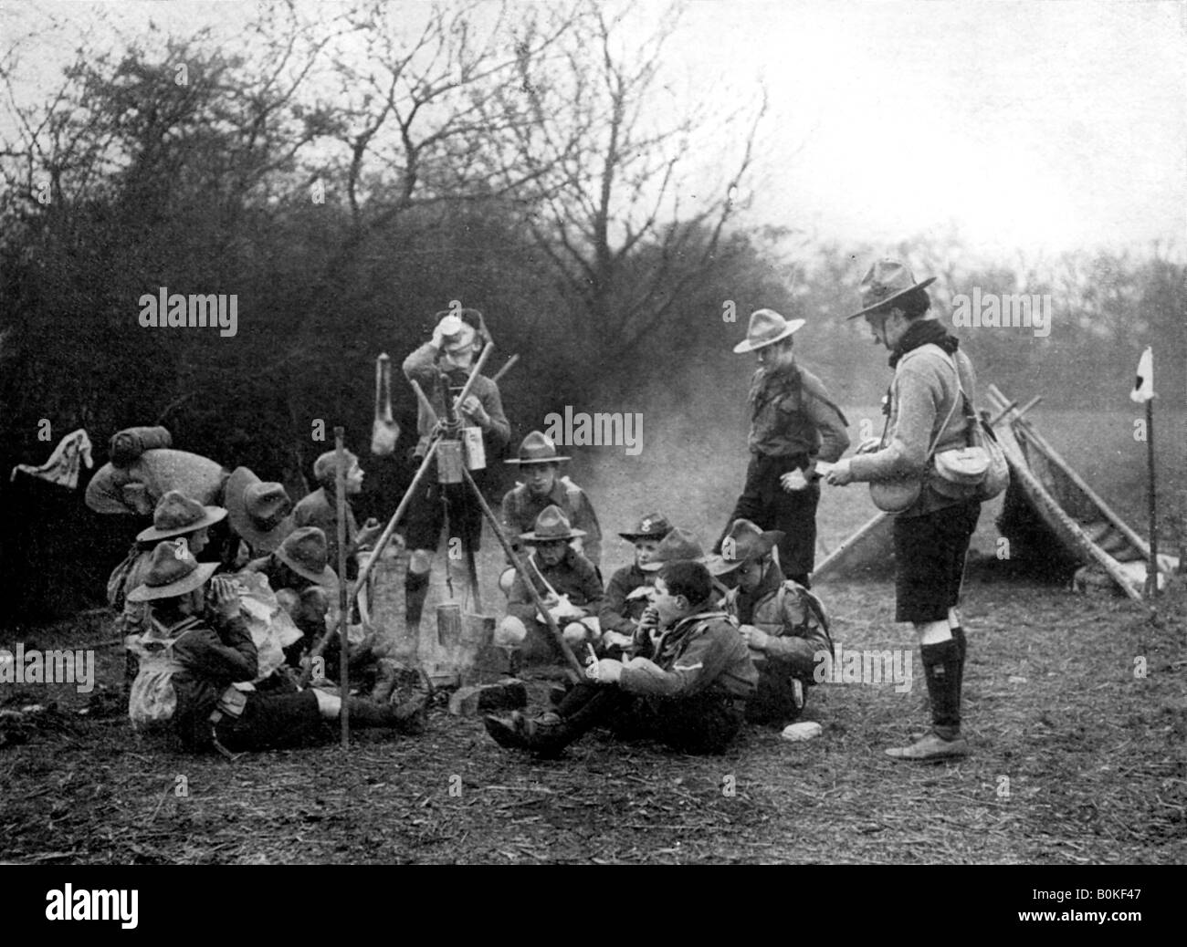 Camping boy scouts, 1926. Artiste : Inconnu Banque D'Images