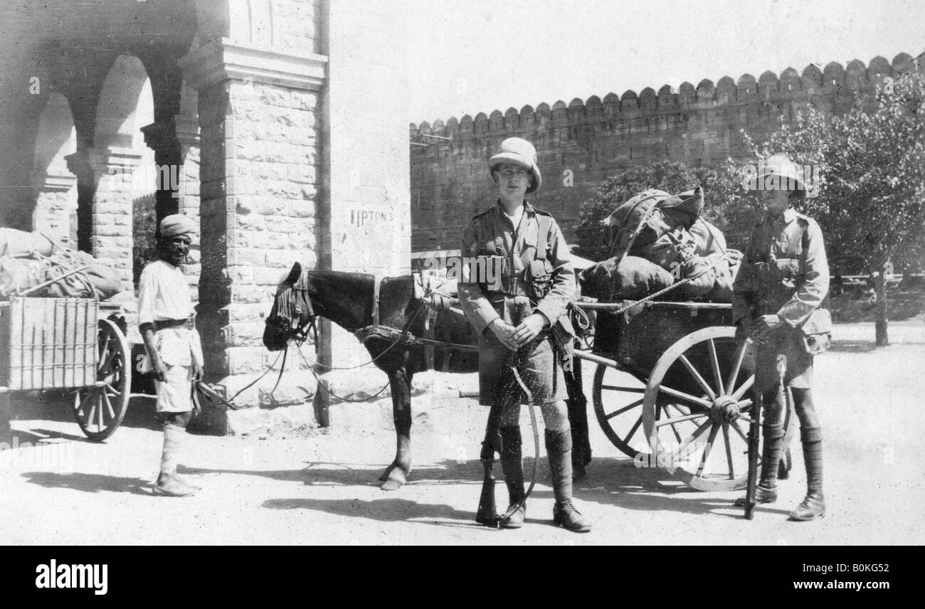 Transport de l'armée britannique, Agra, Inde, 1916-1917. Artiste : Inconnu Banque D'Images