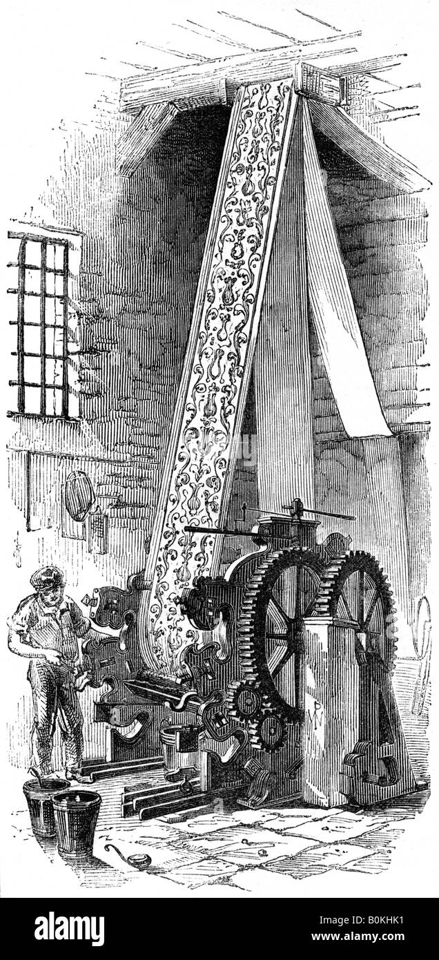 Machine d'impression de vérin, 1886. Artiste : Inconnu Banque D'Images