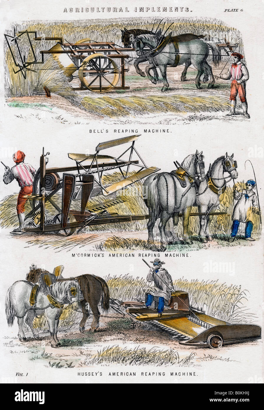 Des outils agricoles, 19e siècle. Artiste : Inconnu Banque D'Images