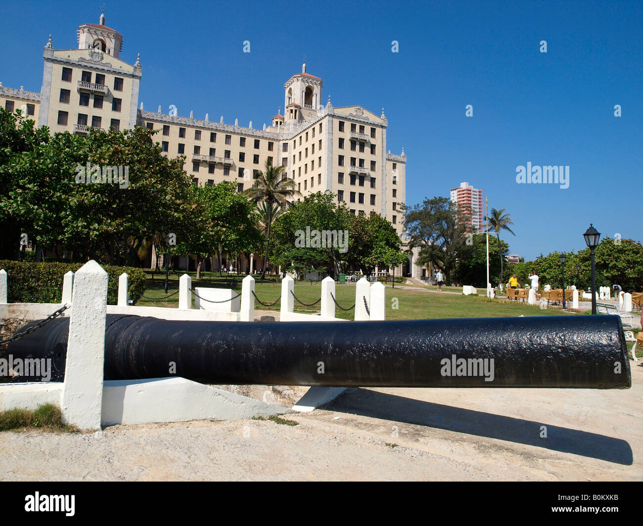 La mise en place d'armes à feu à l'Hôtel Nacional de Cuba La Havane Banque D'Images
