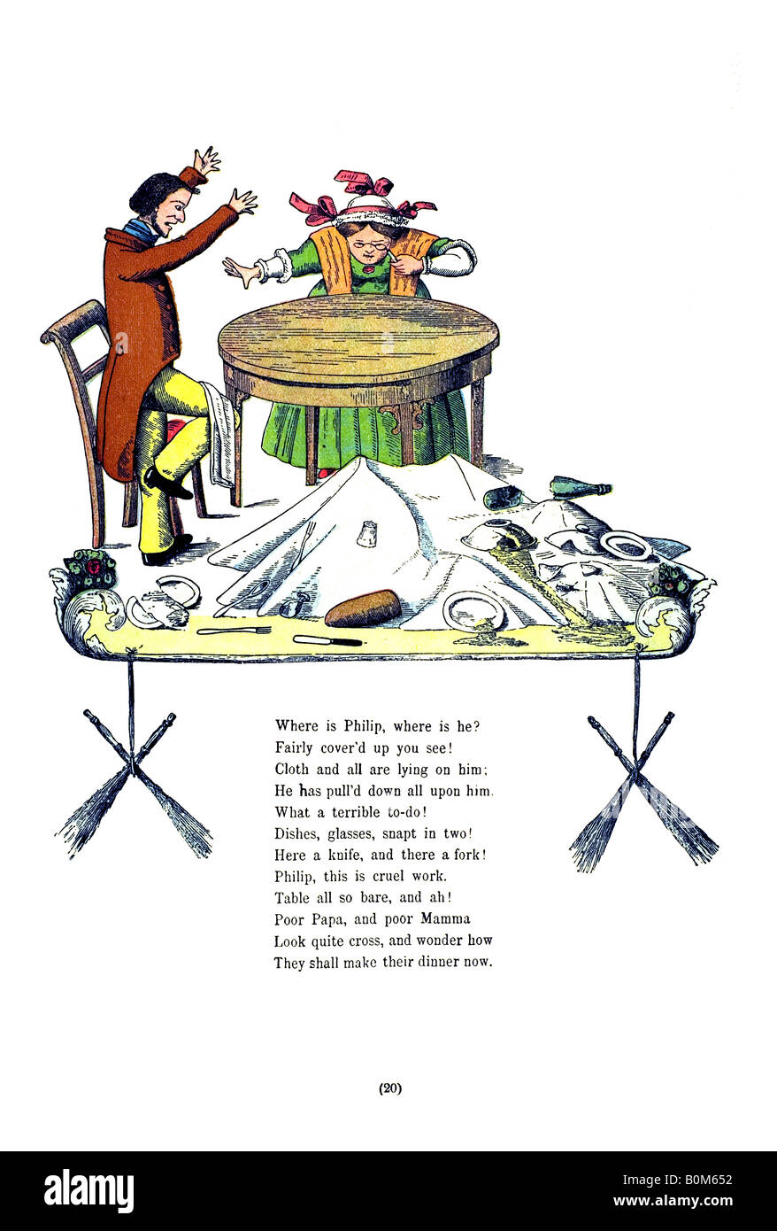 English Struwwelpeter 20 l'histoire d'agité Philip c Banque D'Images