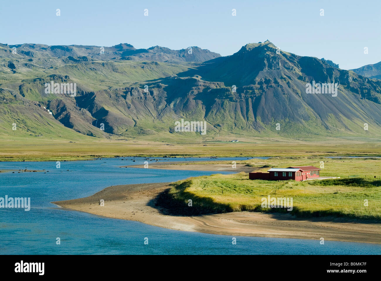 Budir, Snaefelleness, Islande. Banque D'Images