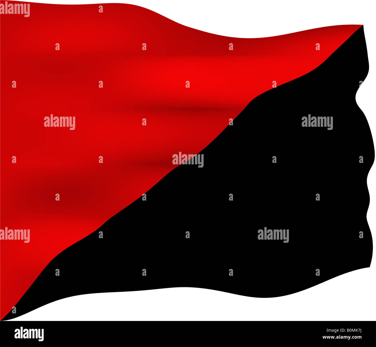 Drapeau du communisme anarchiste Banque D'Images