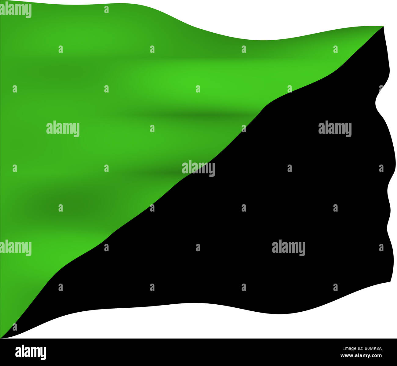 Drapeau de l'Anarchisme vert Banque D'Images