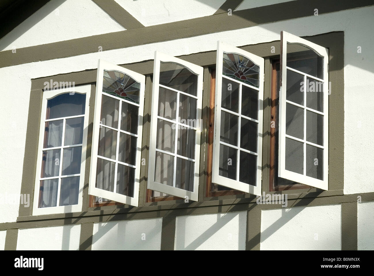 Windows, résidence, San Diego, California, USA Banque D'Images