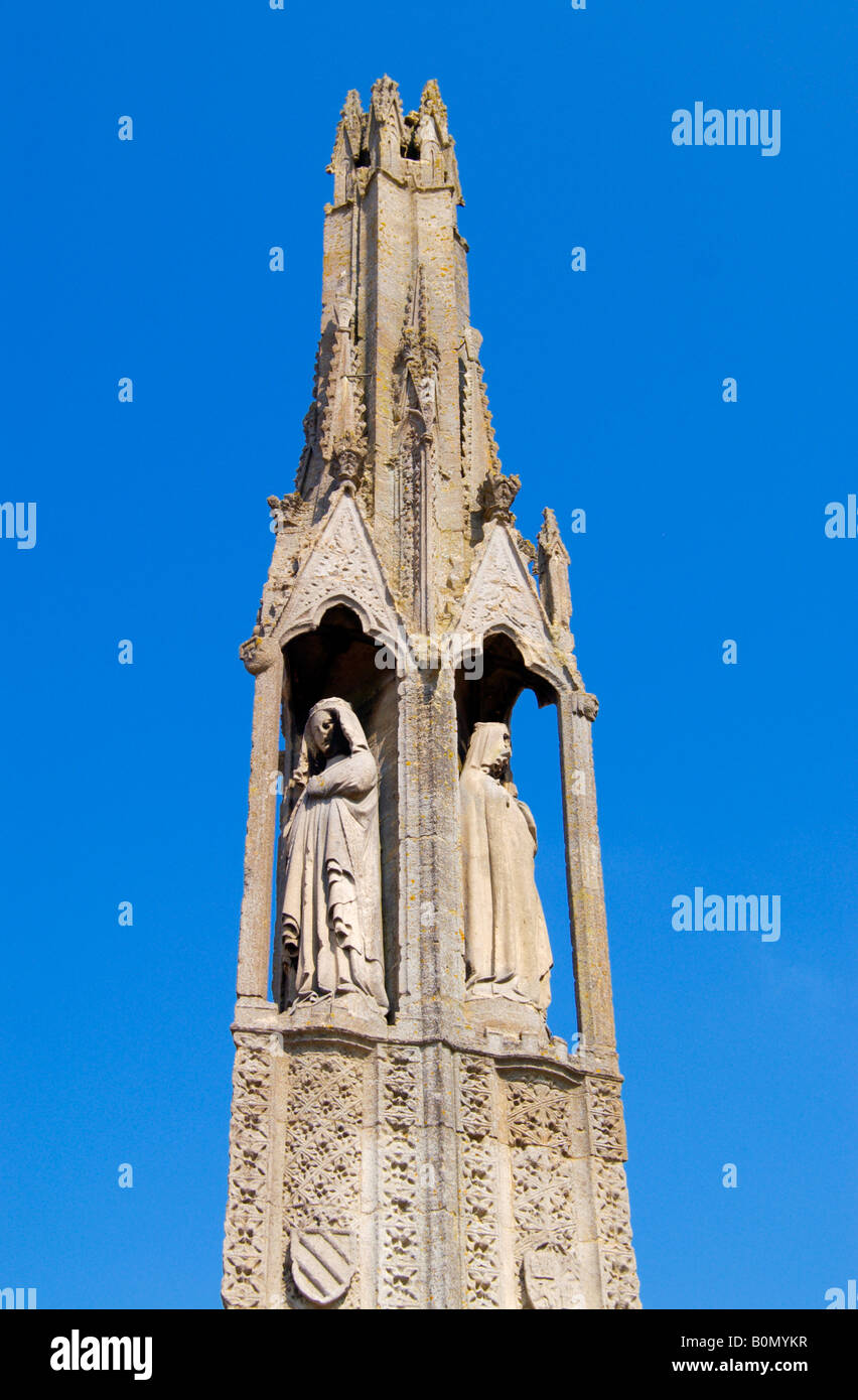 La Reine Eleanor Cross Geddington Northamptonshire Angleterre Banque D'Images