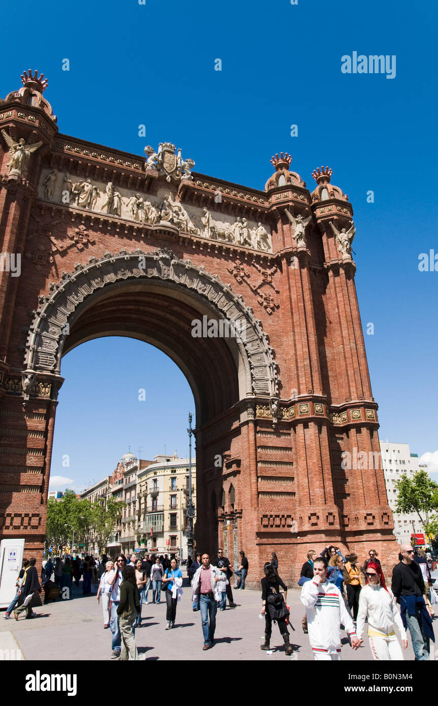 L'Arc de Triomf. Barcelona Banque D'Images