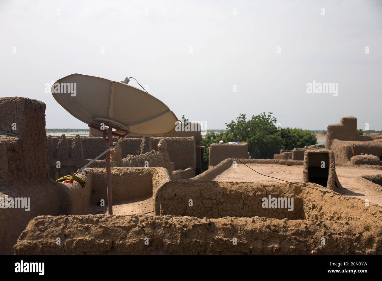 Le Mali, de toits à Ségou, sur le fleuve Niger Banque D'Images