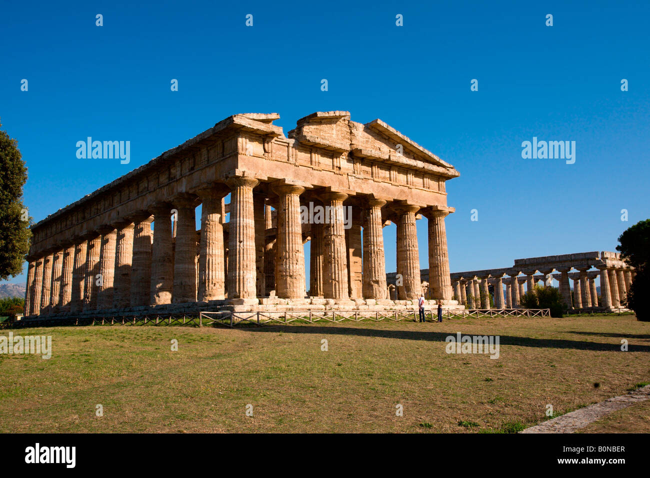 Paestum : Second Temple d'Héra Banque D'Images