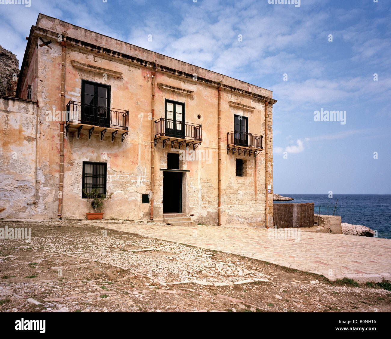 Scopello Tonnara di Scopello Sicile Italie L'UNION EUROPÉENNE. Banque D'Images