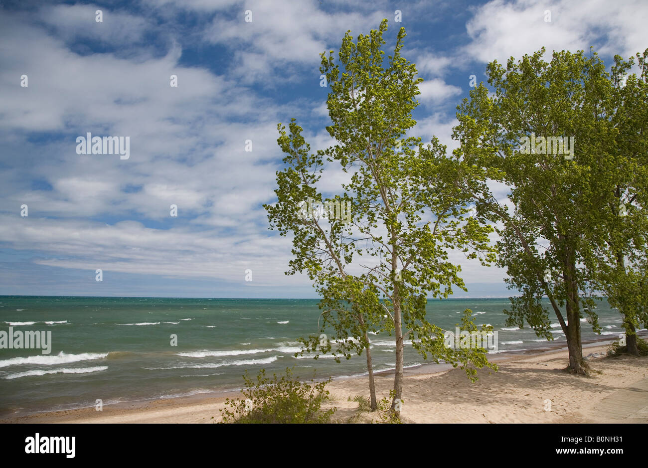 Beverly Shores Indiana Indiana Dunes National Lakeshore, à l'extrémité sud du lac Michigan Banque D'Images