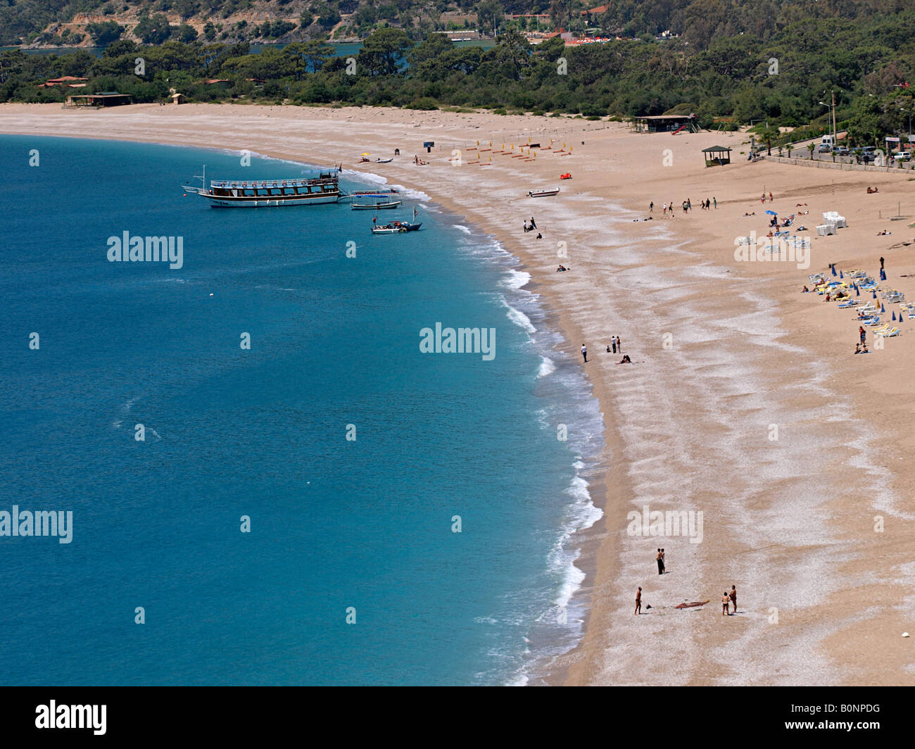 Belcekiz beach à incurvée, oludeniz mugla, Turquie Banque D'Images