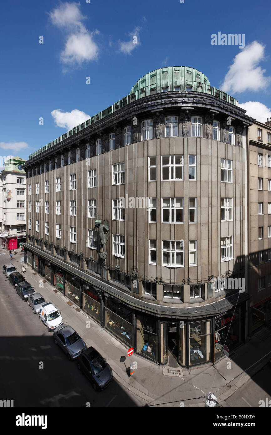 Wien, Brandstätte sogenanntes Zacherlhaus', ', erbaut von 1903-1905 Josef Plecnik Banque D'Images