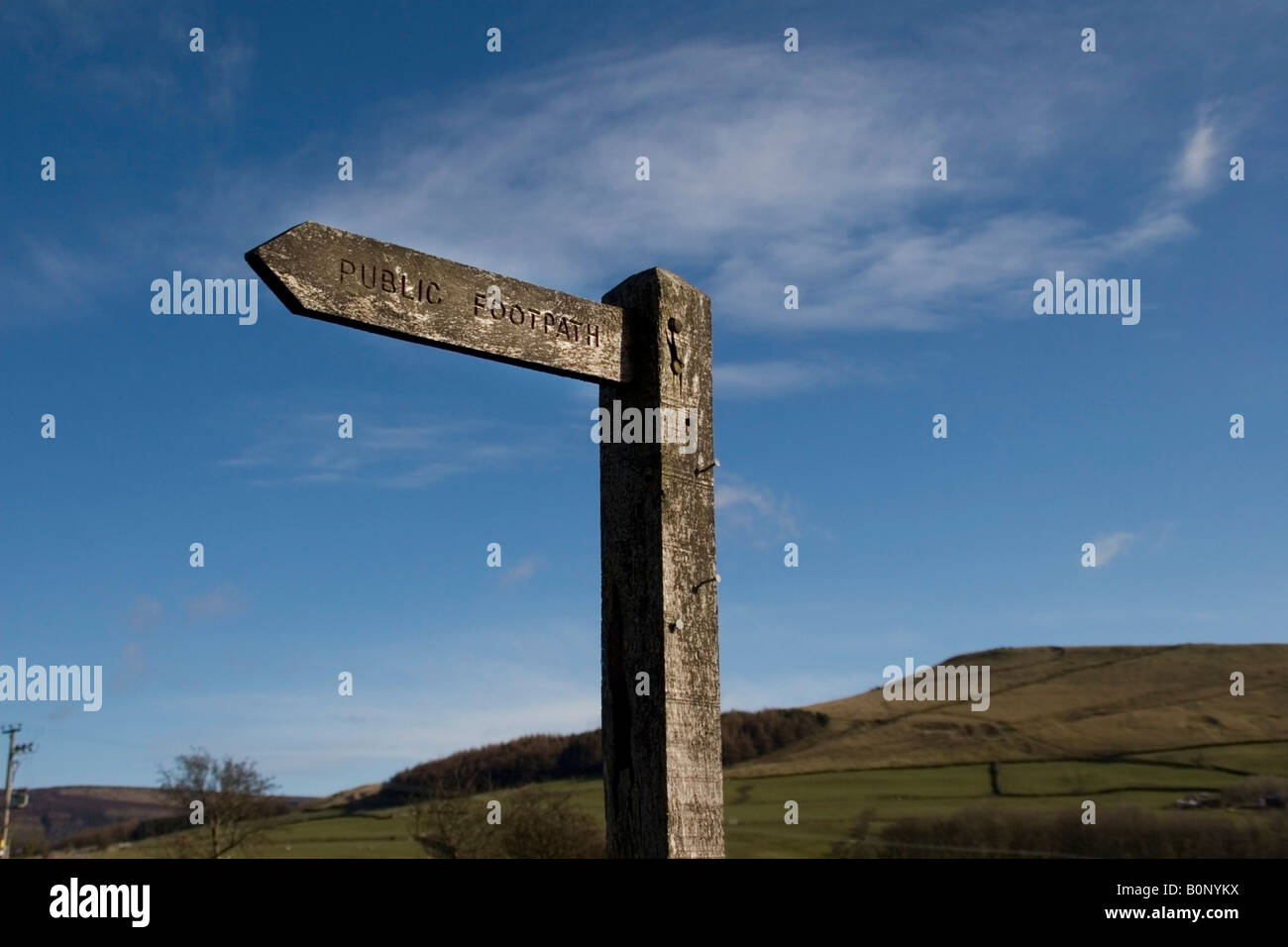 Marche d'orientation de Peak District Banque D'Images