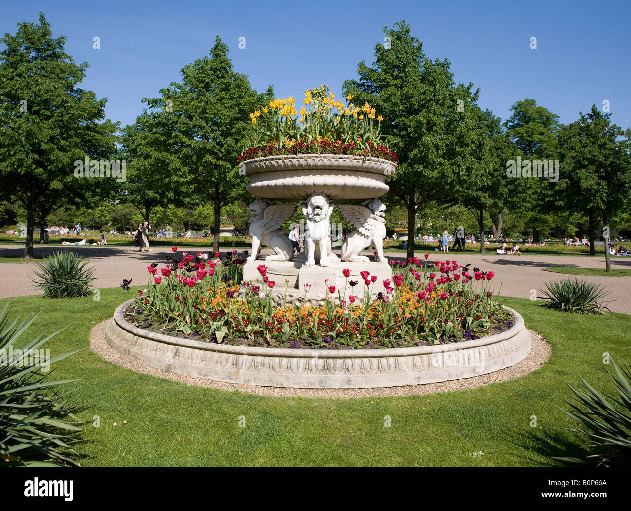 Les arrangements floraux dans Regents Park Londres Uk Europe Banque D'Images