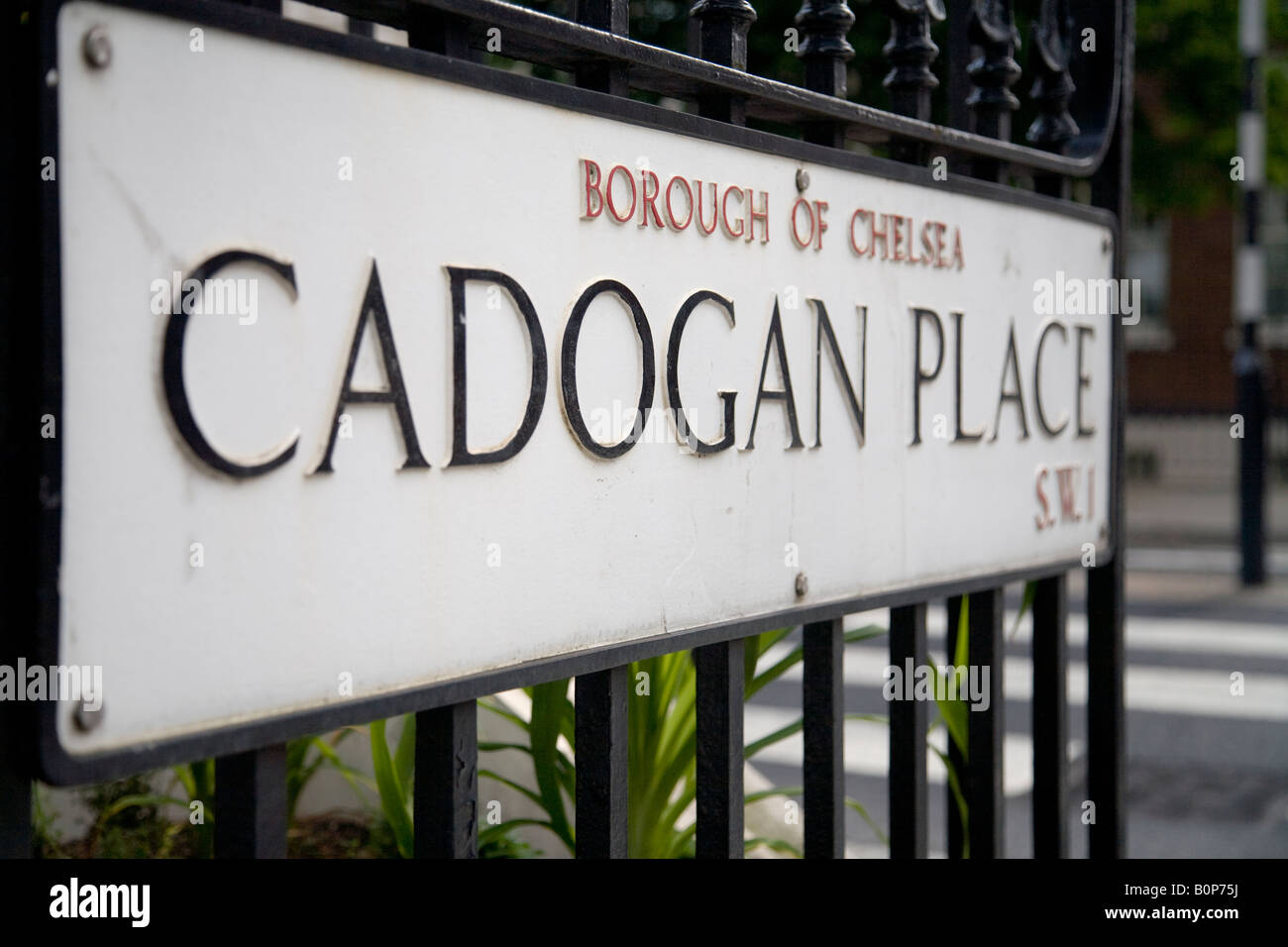 Cadogan Place Road Sign Banque D'Images