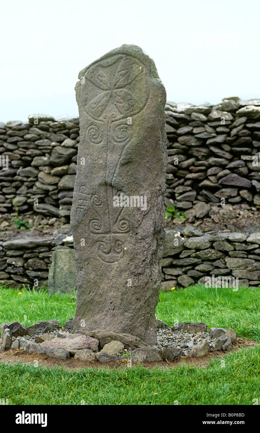 Pierre, pilier Riasc, Irlande Banque D'Images