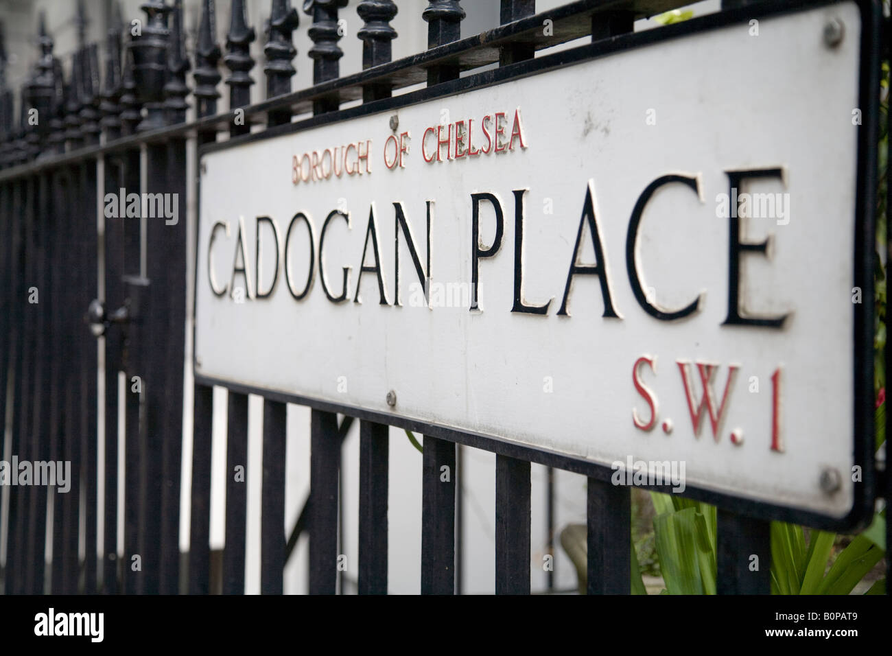 Cadogan Place Road Sign Banque D'Images