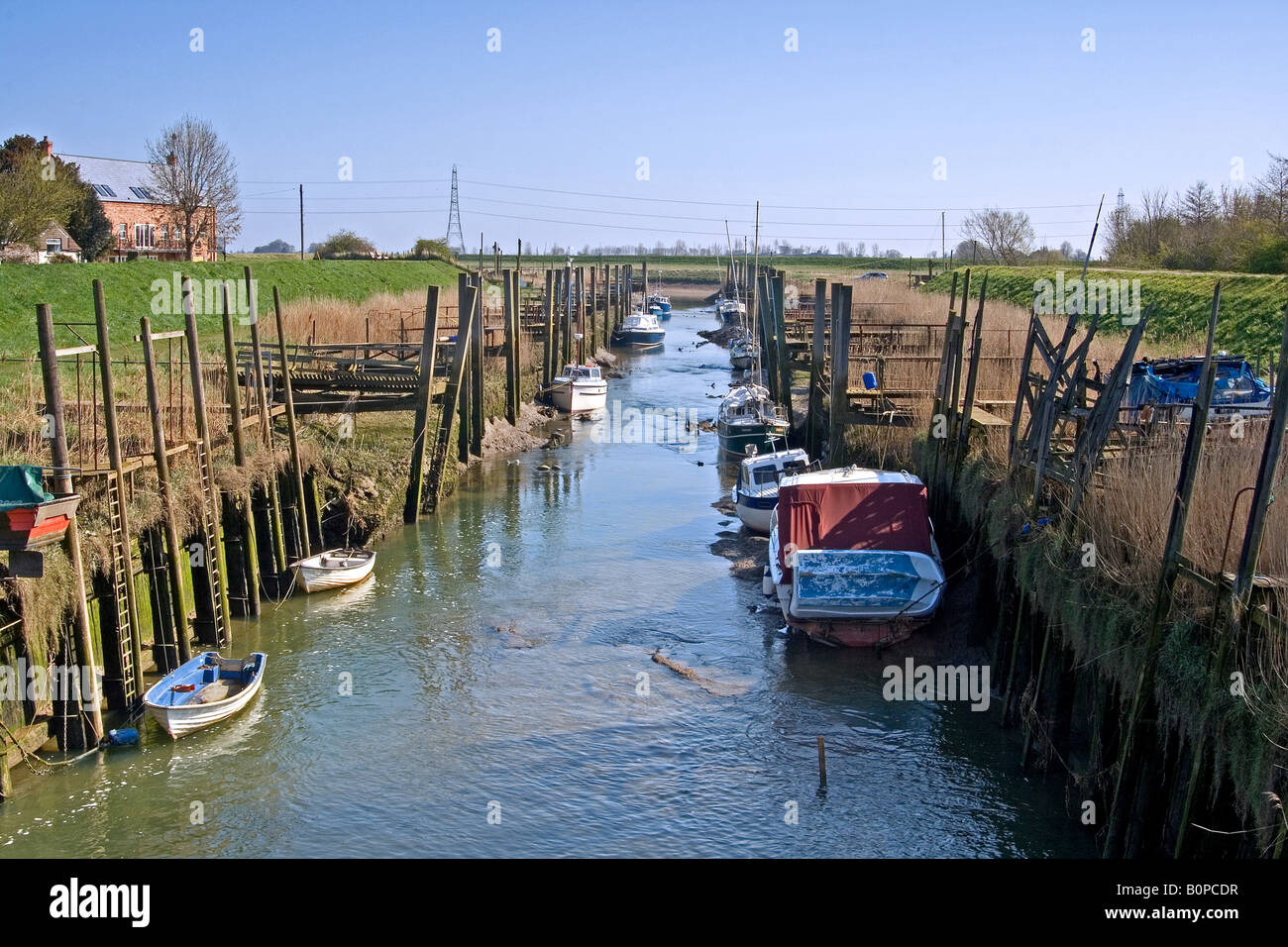 Surfleet mer fin Spalding Lincolnshire Fens Banque D'Images