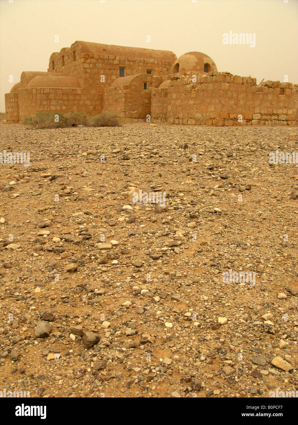 Qusayr Amra château du désert, UNESCO World Heritage Site, Jordanie, Moyen-Orient Banque D'Images