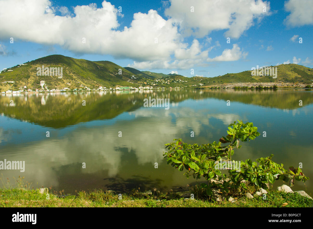 Le Great Salt Pond à Philipsburg Sint Maarten Antilles Néerlandaises Banque D'Images