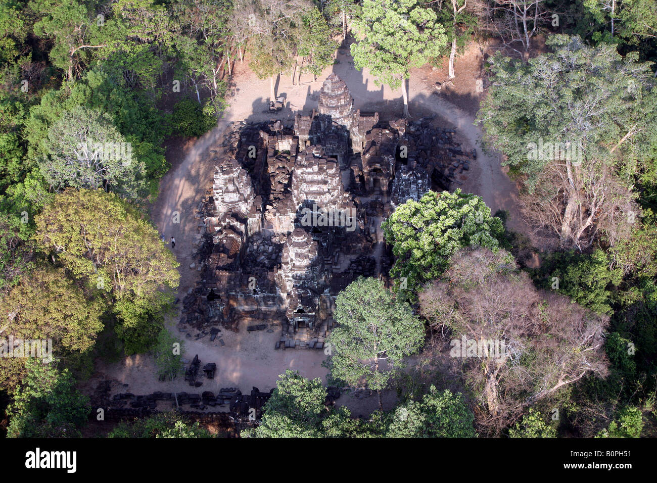 Vue aérienne de Ta Som temple bouddhiste du 12ème siècle Banque D'Images