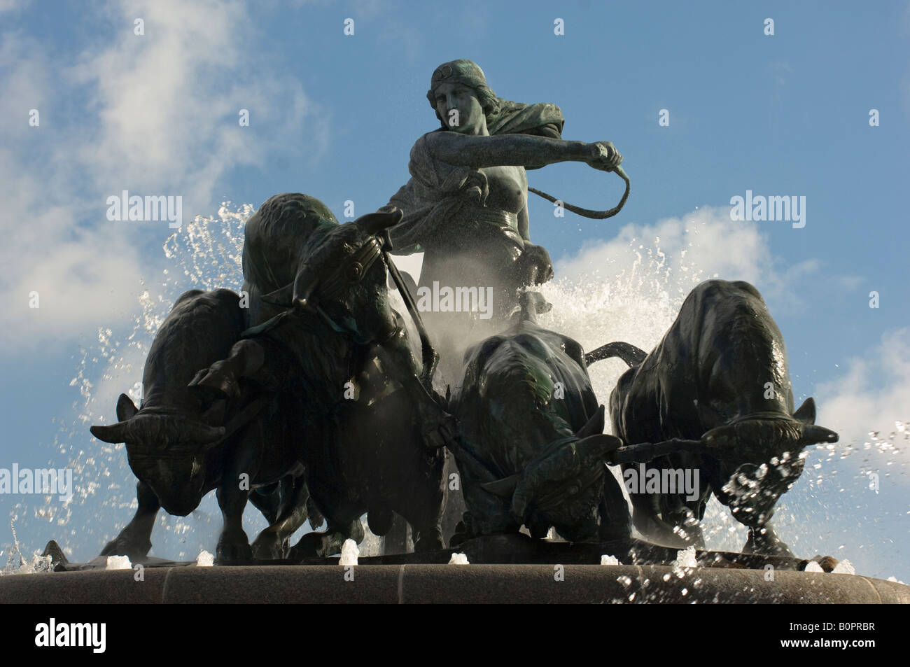 Fontaine Gefion tôt le matin la lumière Banque D'Images