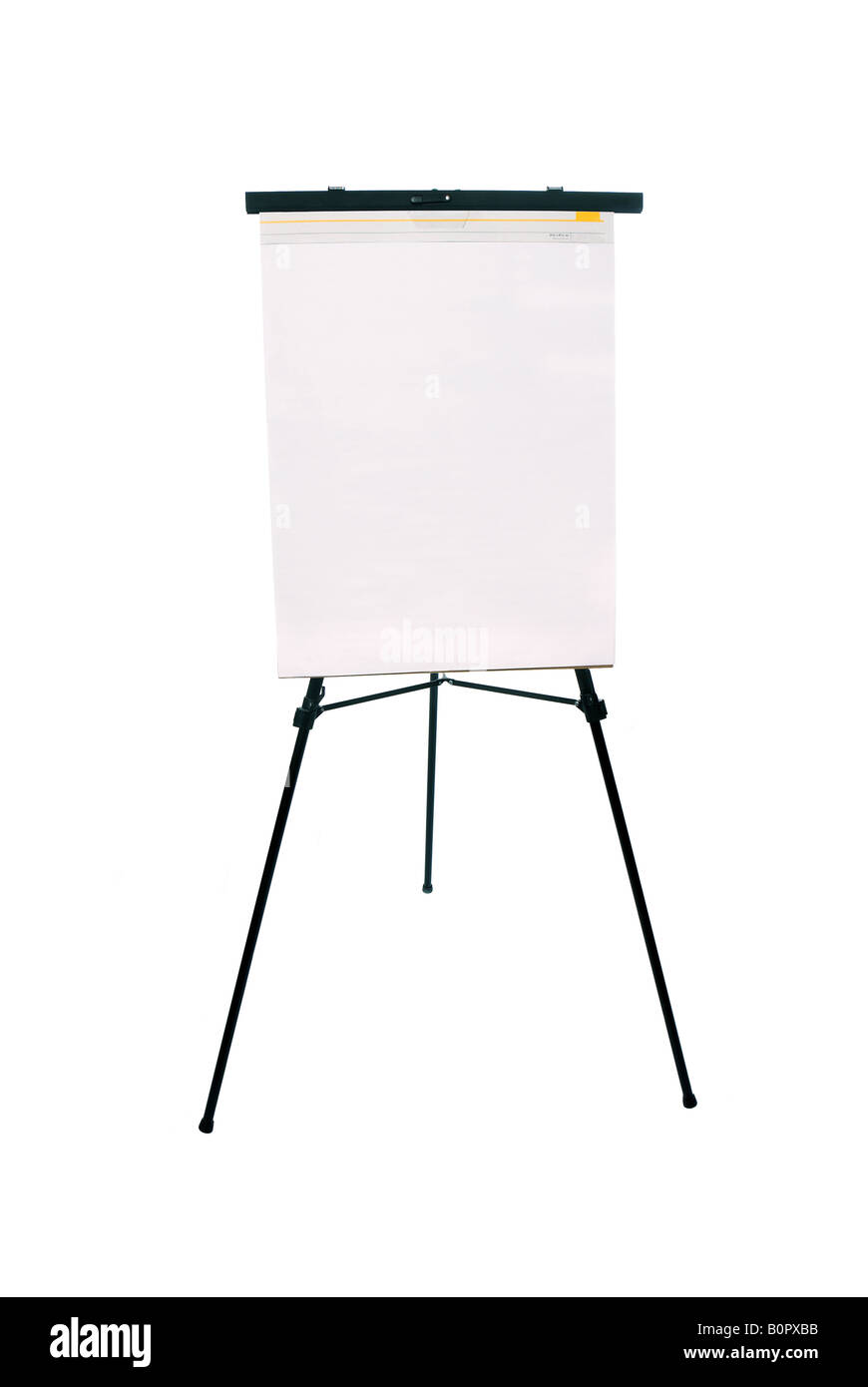 Un tableau de conférence blanc chevalet et à utiliser avec toute inférence publicité avec copie espace disponible Banque D'Images