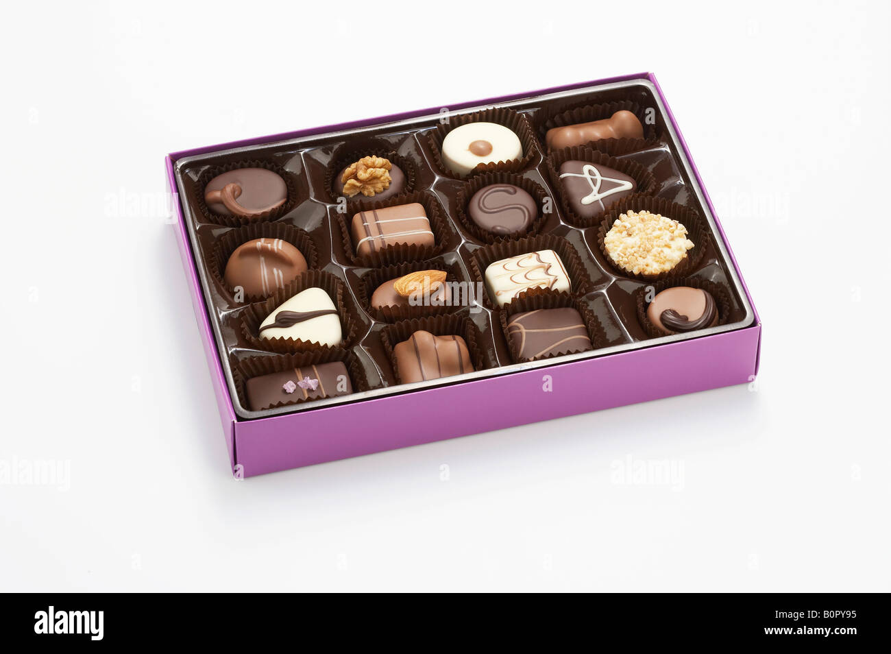 La boîte de sélection de chocolats Banque D'Images