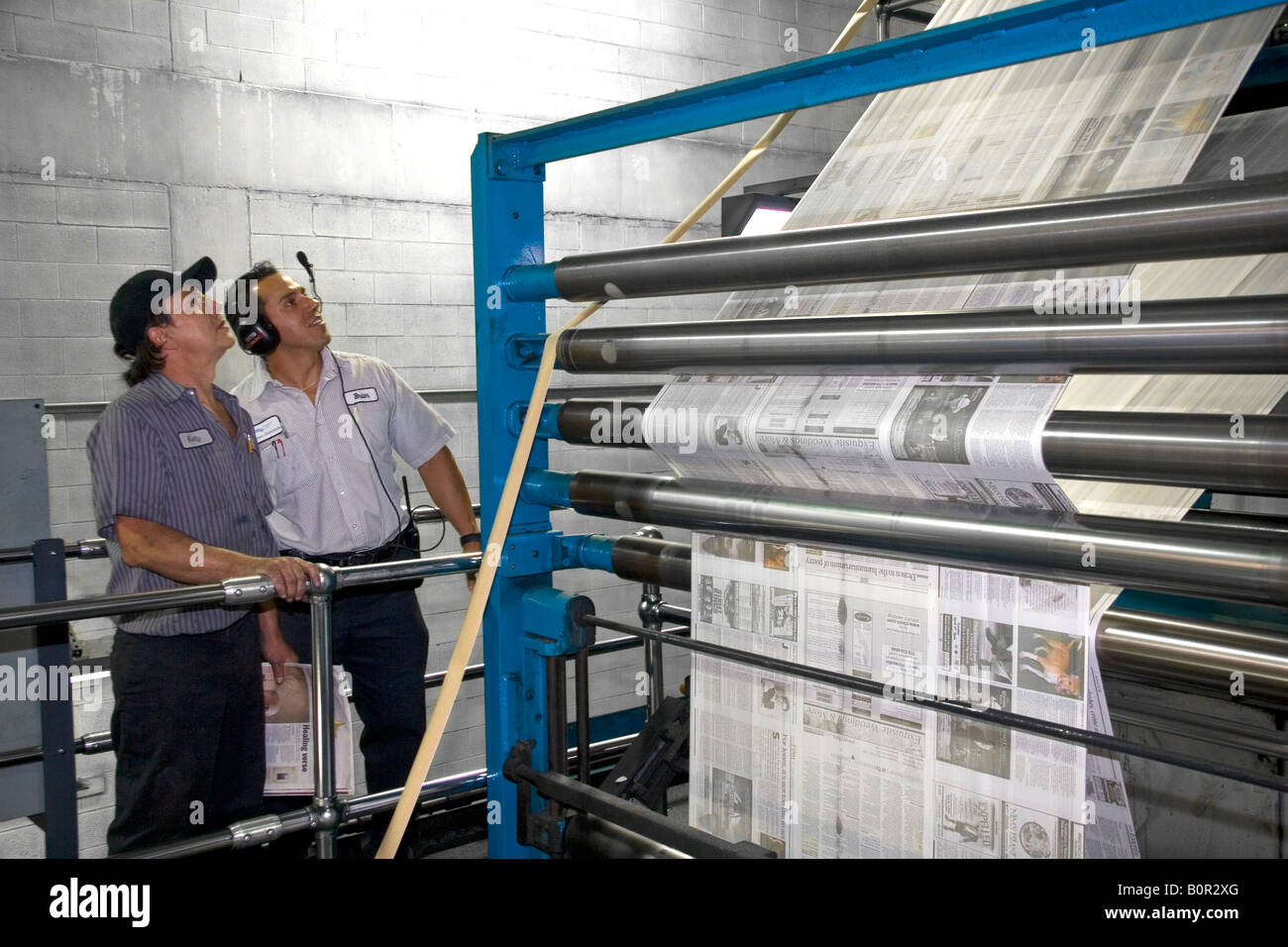 Newspapers rotary printing press Banque de photographies et d’images à