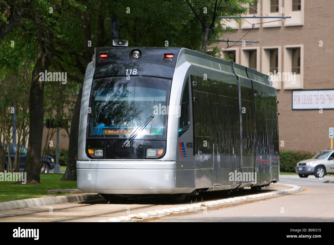 METRORail Red Line light rail à Houston au Texas Banque D'Images