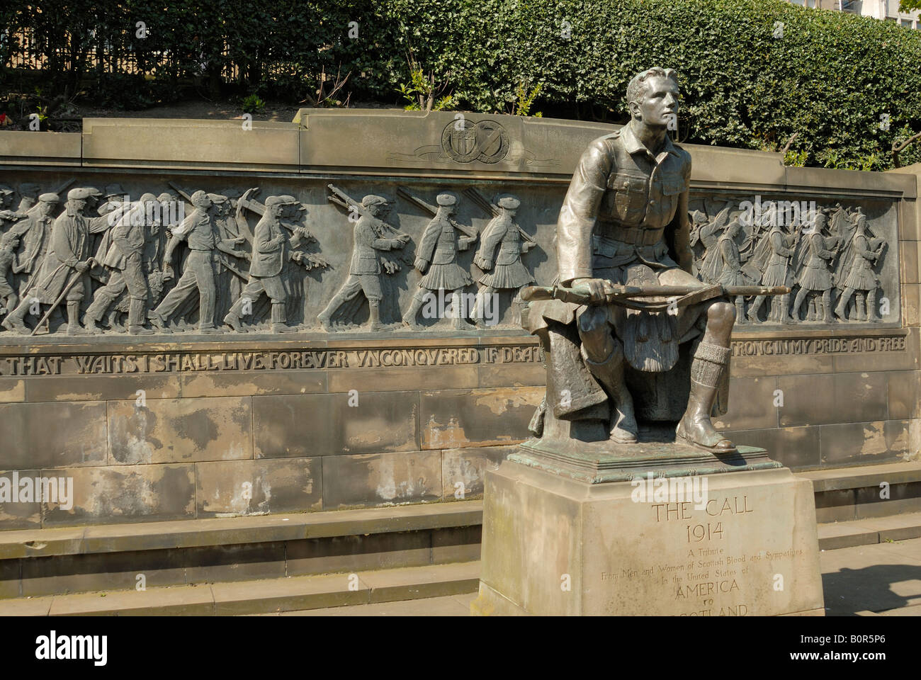 War Memorial, Prince's Gate Gardens, Édimbourg Banque D'Images