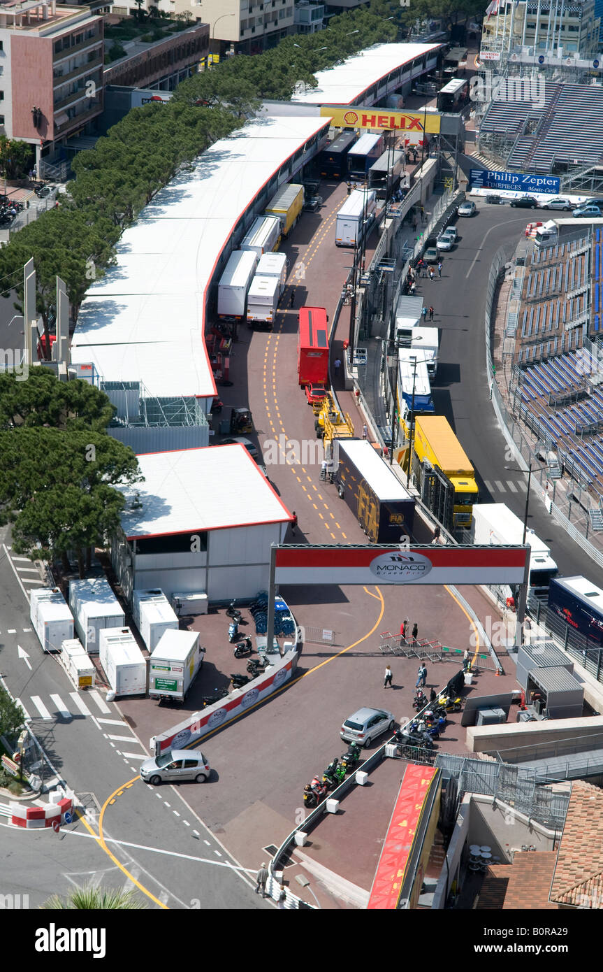 Préparation pour le grand prix de Formule 1, Monaco, sud de la france Banque D'Images