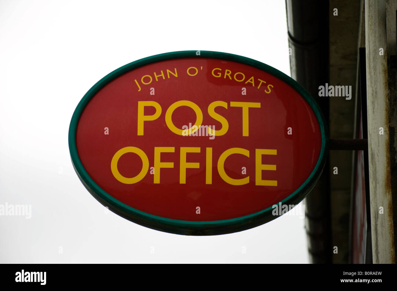 Signer de Post Office John O' Groats, Caithness, Écosse, Royaume-Uni, Europe Banque D'Images