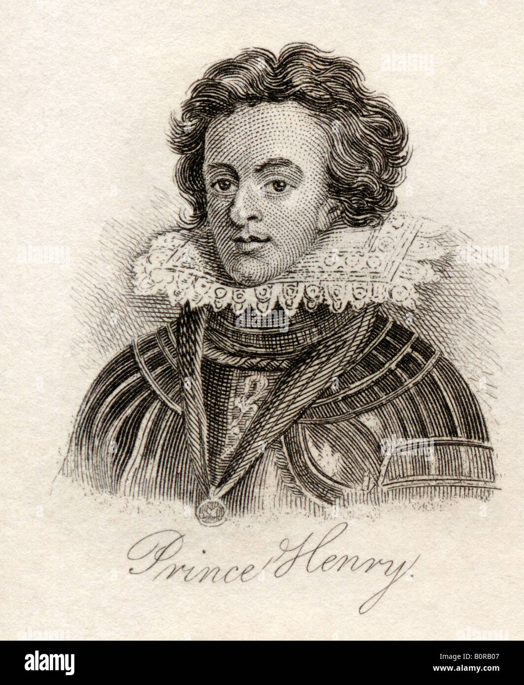 Frederick Henry Stuart, Prince de Galles, 1594 - 1612. Du livre Crabbs Dictionnaire historique publié 1825 Banque D'Images