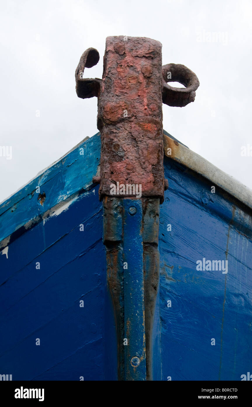 Proue de vieux bateau de pêche en bois. Banque D'Images