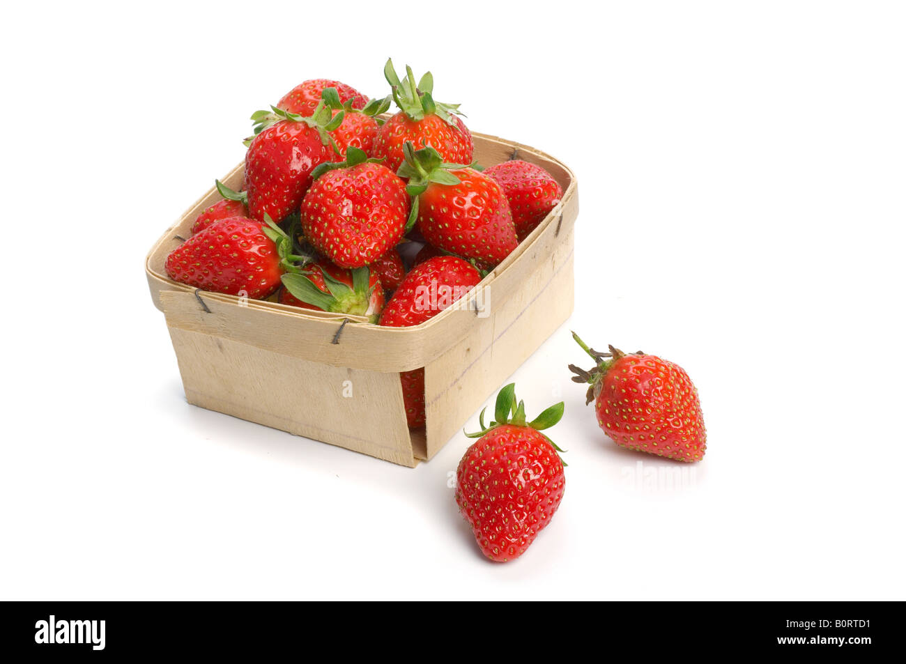 Barquettes de fraises fraîches Banque D'Images