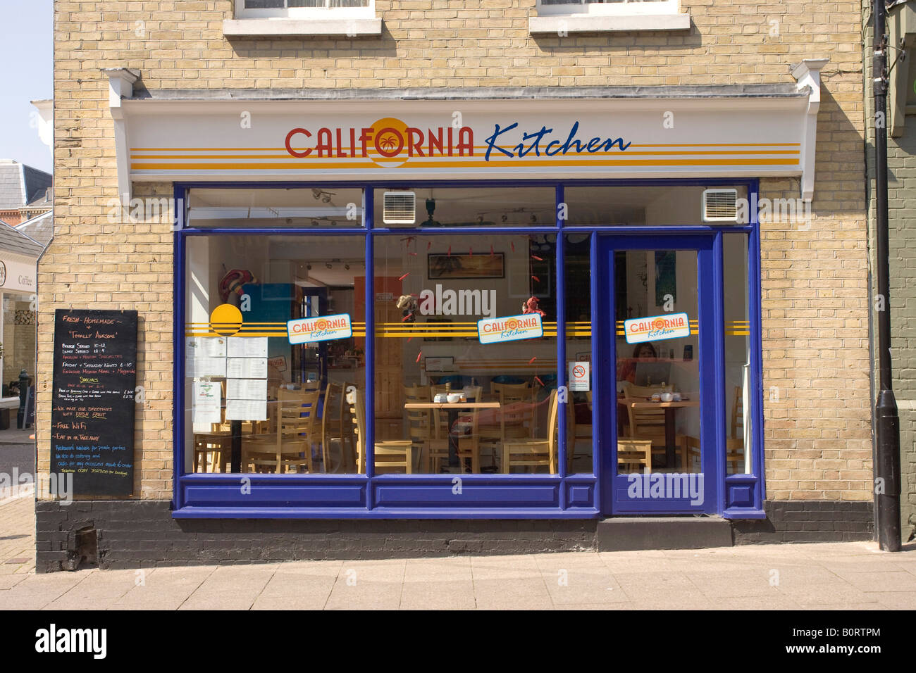 California Cuisine, restaurant de style californien à Bury St Edmunds, Royaume-Uni Banque D'Images