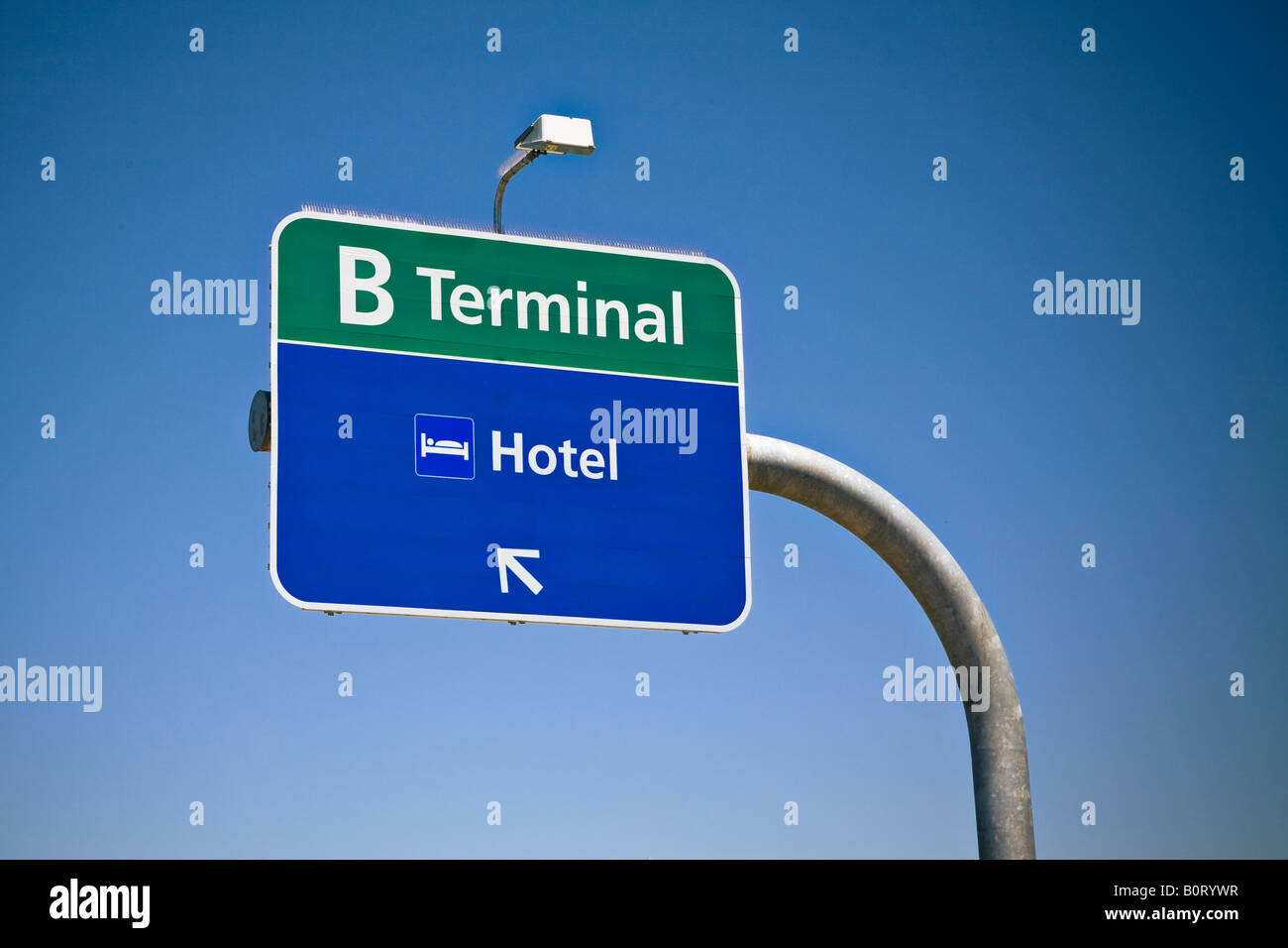 La borne Airport sign Banque D'Images