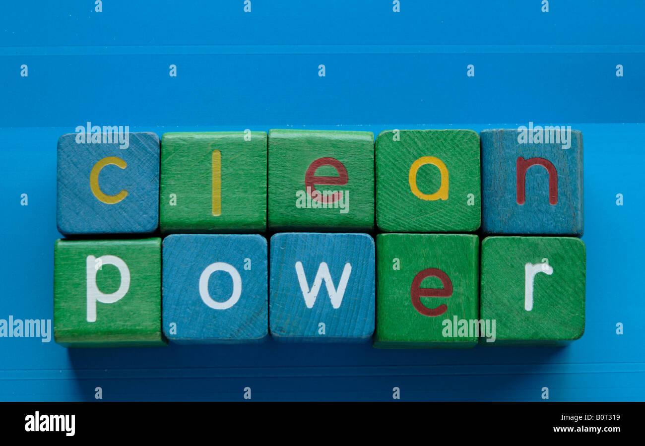 Les mots 'tension propre' sur un fond bleu Banque D'Images